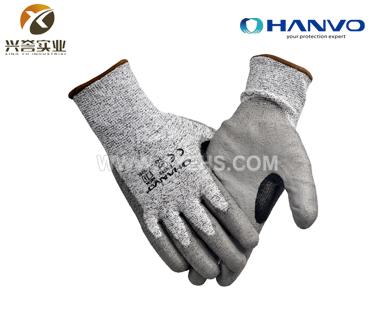 恒輝QPE330 PU涂層防割手套（三級(jí)防護(hù)）